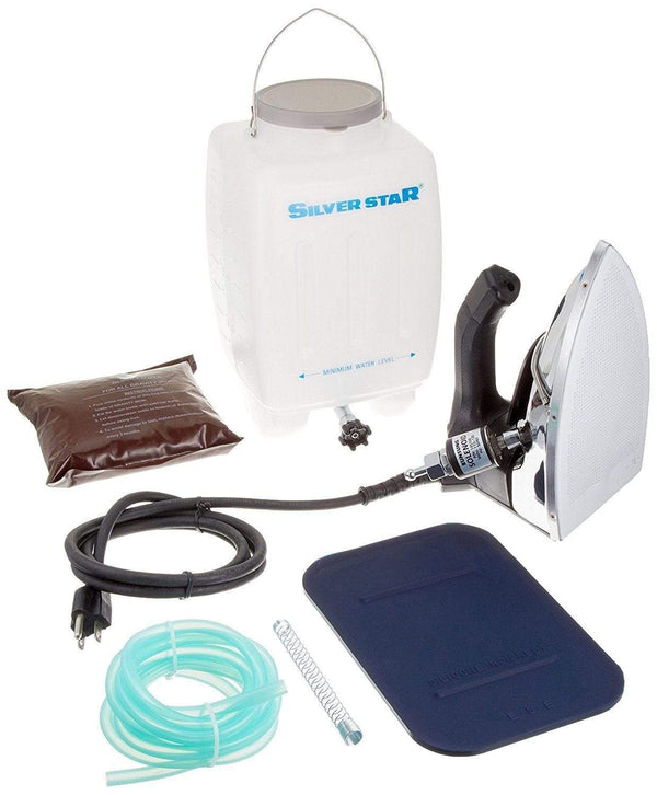 Silver Star Irons and Garment Care Silver Star ES-85C Gravity Feed Steam Iron 1000W, 4.6 LBS,  with Non-stick teflon Shoe