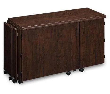 Sylvia Cabinets and Tables Sylvia Design 1810Q Quilters Sewing Center, For Large Machines Brown Pearwood