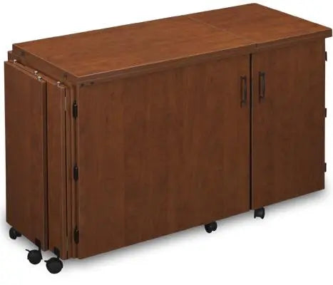 Sylvia Cabinets and Tables Sylvia Design 1810Q Quilters Sewing Center, For Large Machines Sunset Cherry