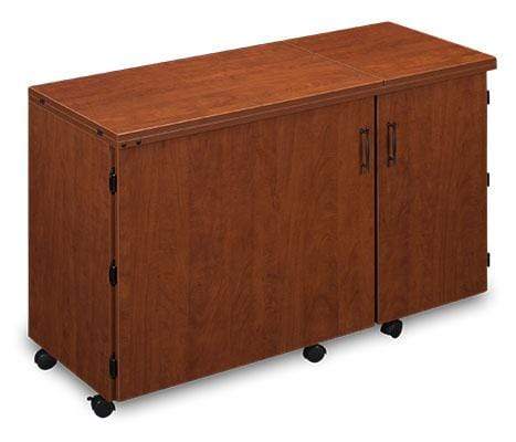 Sylvia Cabinets and Tables Sylvia Sewing Machine and Serger Cabinet Combo Model 1050 Sunset Cherry