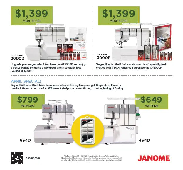 Janome National Serger Month Sale