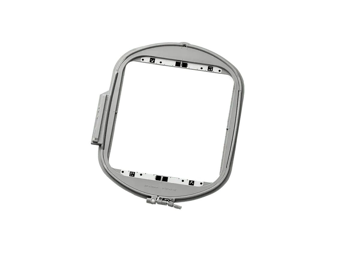 Brother SA450S 9.5 x 9.5 square embroidery hoop with camera positioning strips