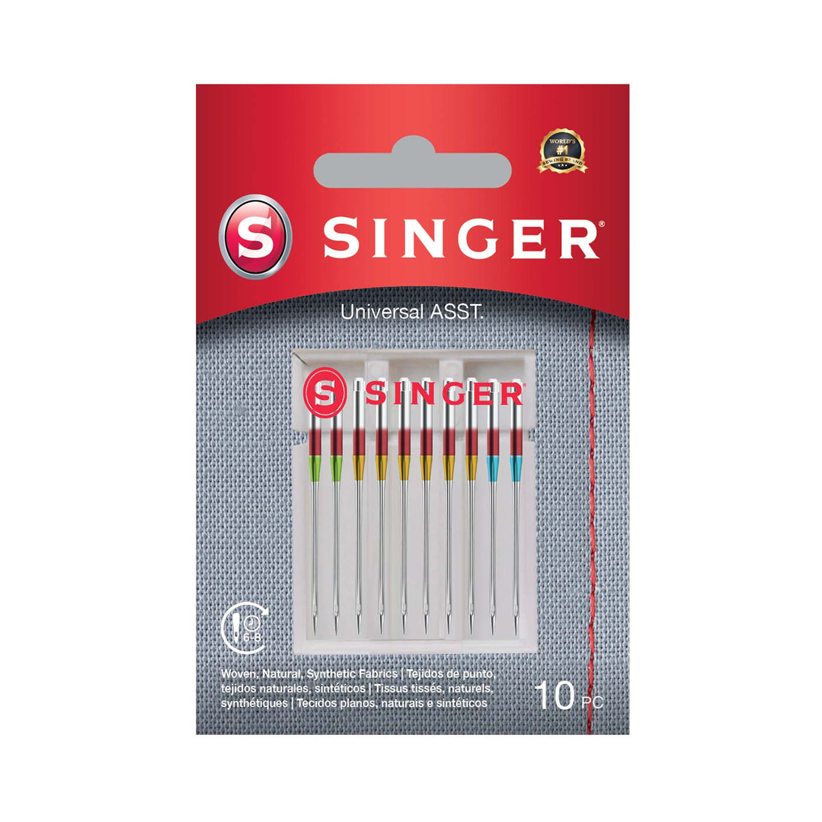 SINGER Universal Assorted Needle Sizes 10 Pack