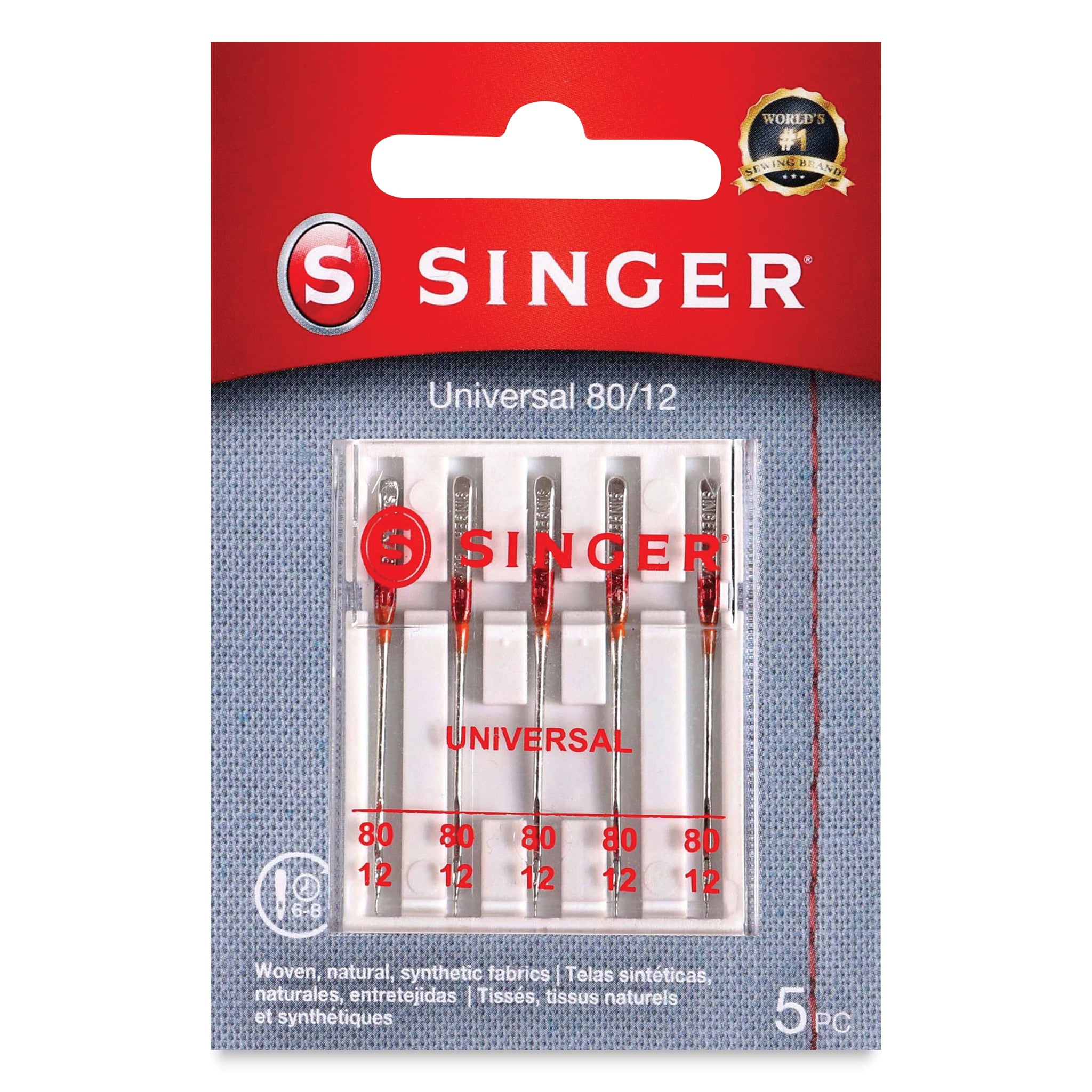 SINGER Universal Needles Size 80/12 5 Pack