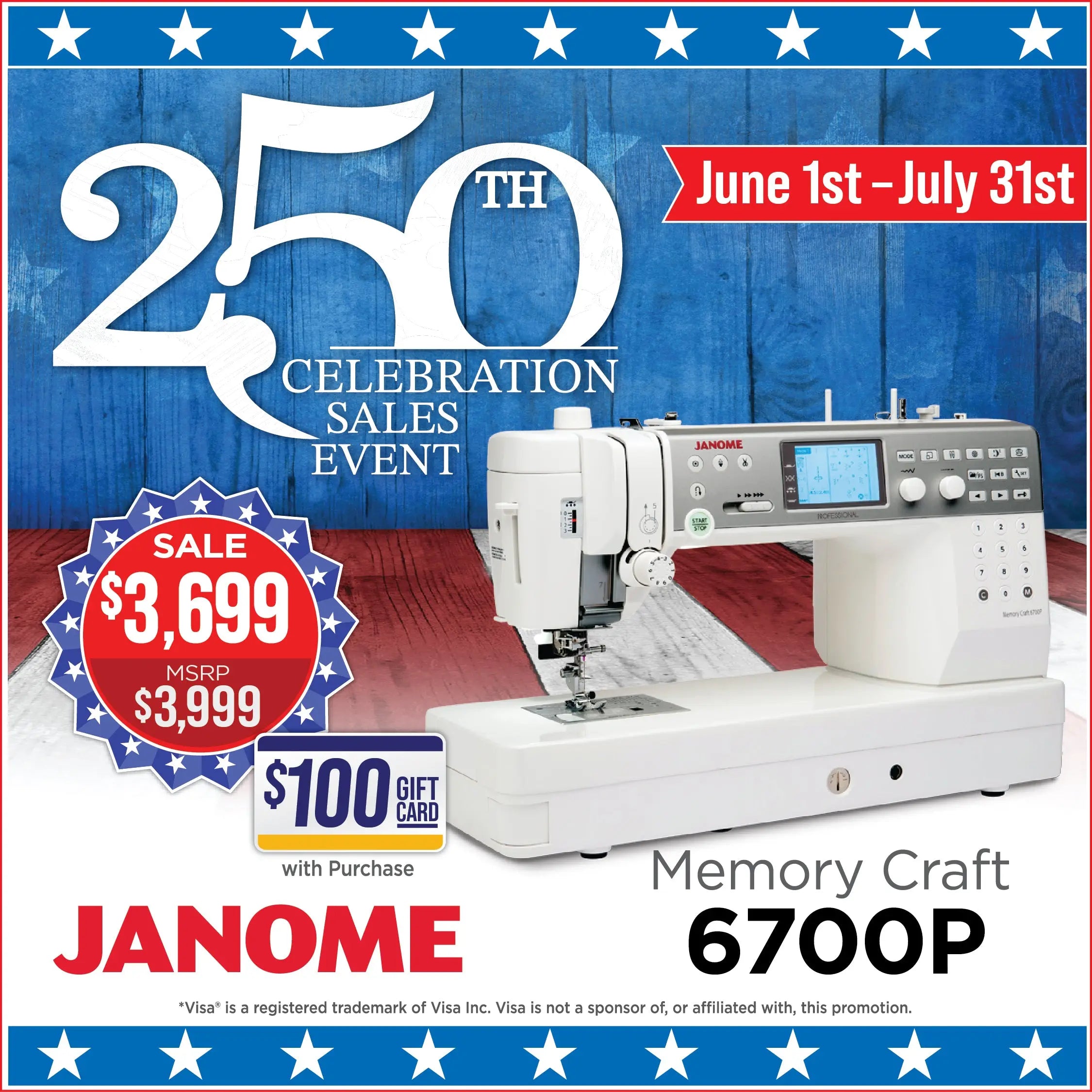 Janome Memory Craft 6700P - Professional Sewing & Quilting Machine