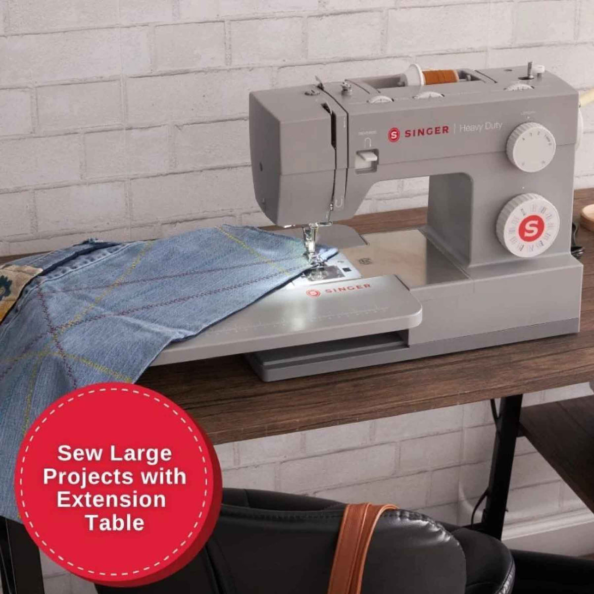 SINGER Refurbished Heavy Duty 6380 Sewing Machine with Extension Table - official product image 7