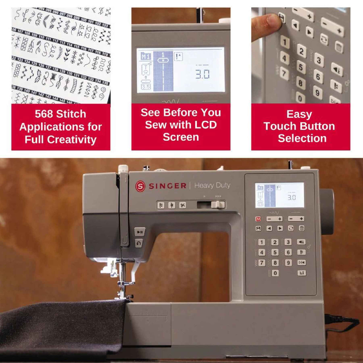 SINGER Refurbished Heavy Duty 6800C Sewing Machine - official product image 6