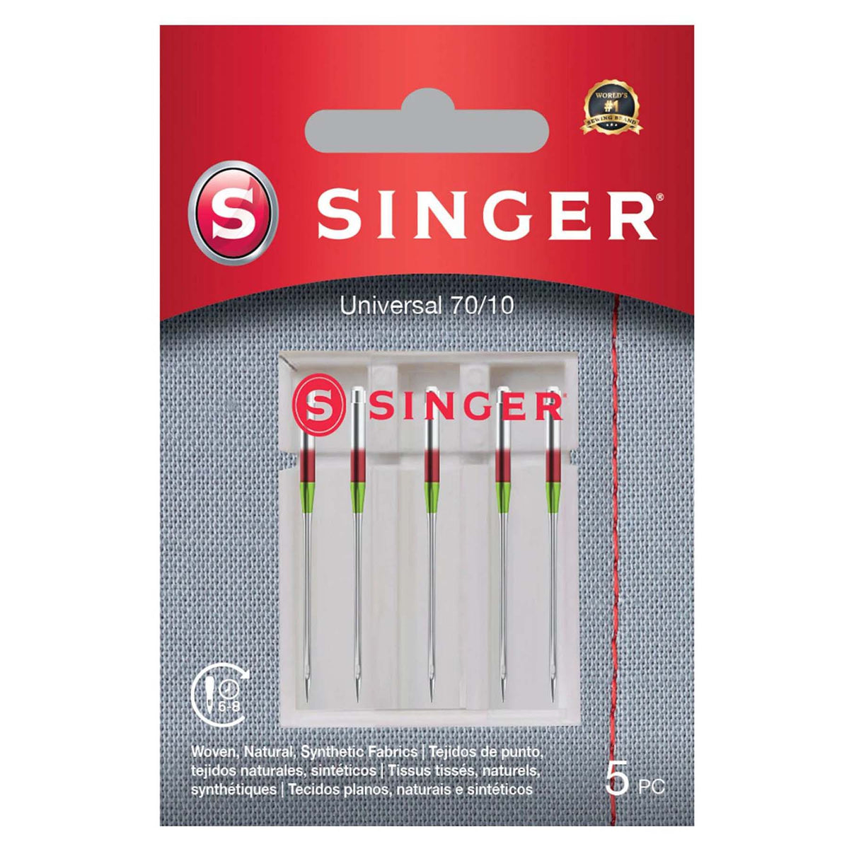 SINGER Universal Needles Size 70/10 5 Pack