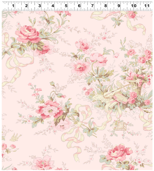 Clothworks | Charlotte Lt Pink Floral