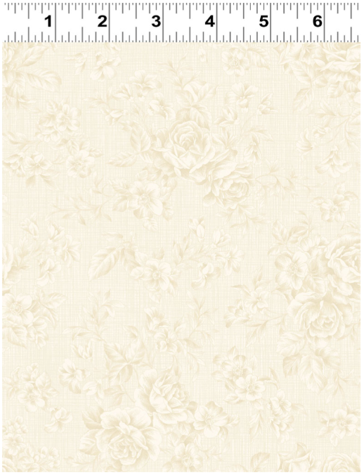 Clothworks | Charlotte Cream Tonal Roses