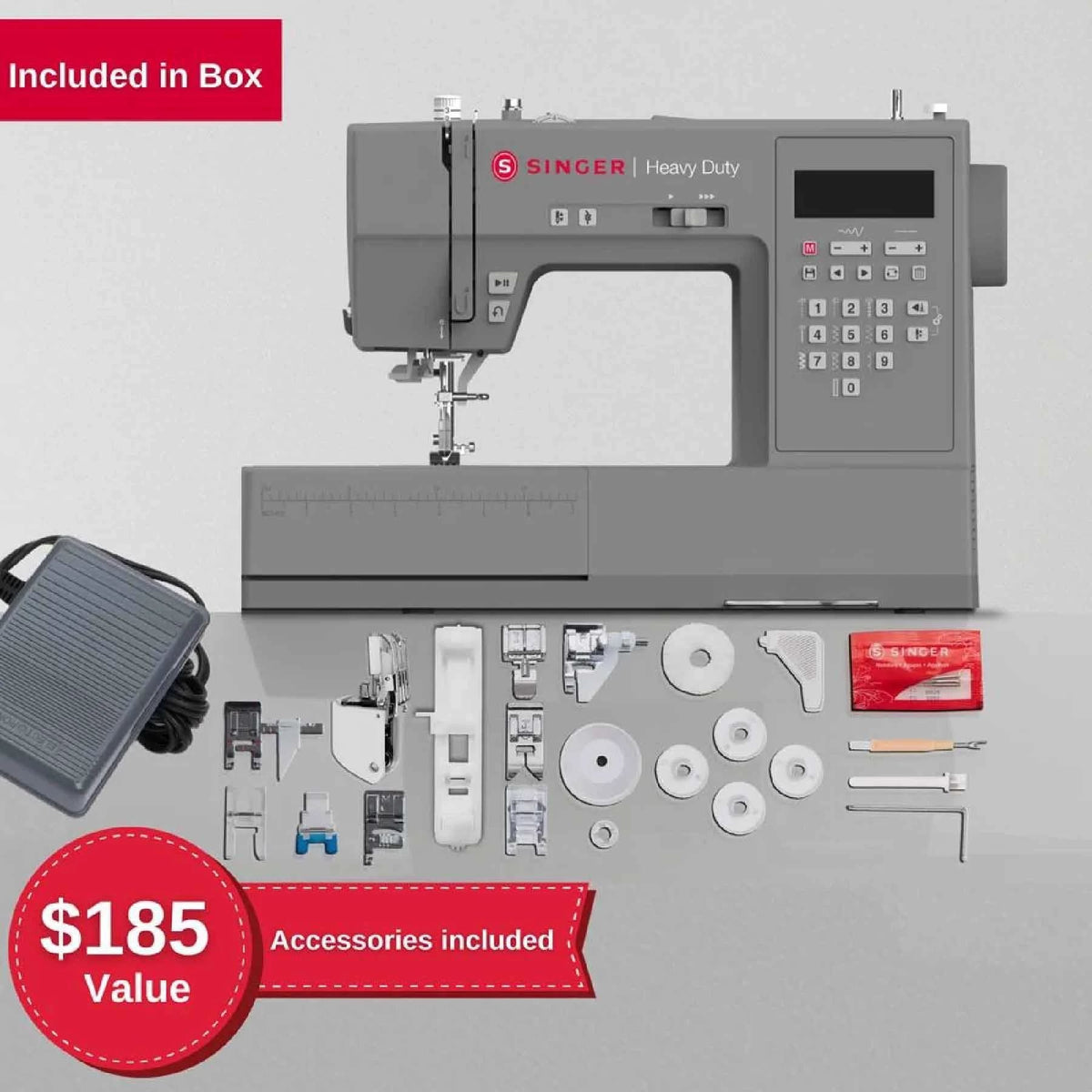 SINGER Heavy Duty 6700C Computerized Sewing Machine & Extension Table Bundle - official product image 8