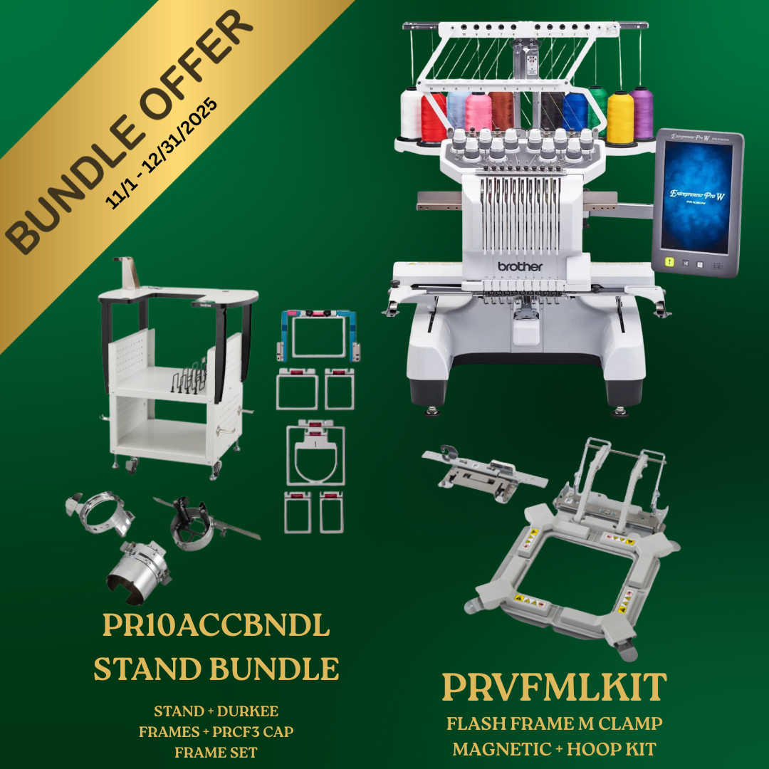 Brother PR1060W | Multi-Needle Embroidery Machine | Holiday Bundle #2