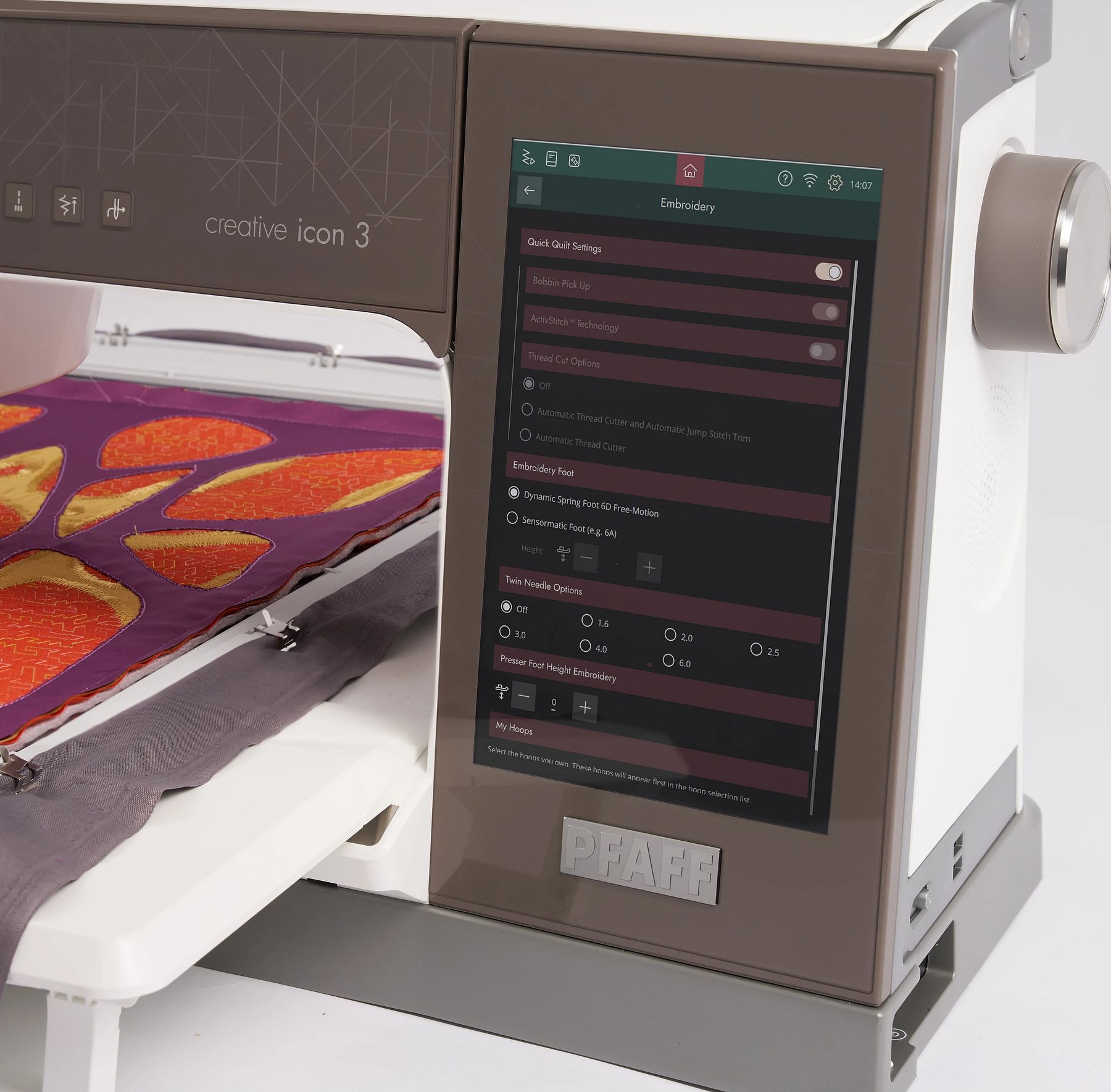 PFAFF creative icon 3 Quick Quilt Settings