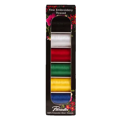 Brother Pacesetter 100% Polyester Embroidery Thread Pack - 6 spools Sewing Machine Outlet