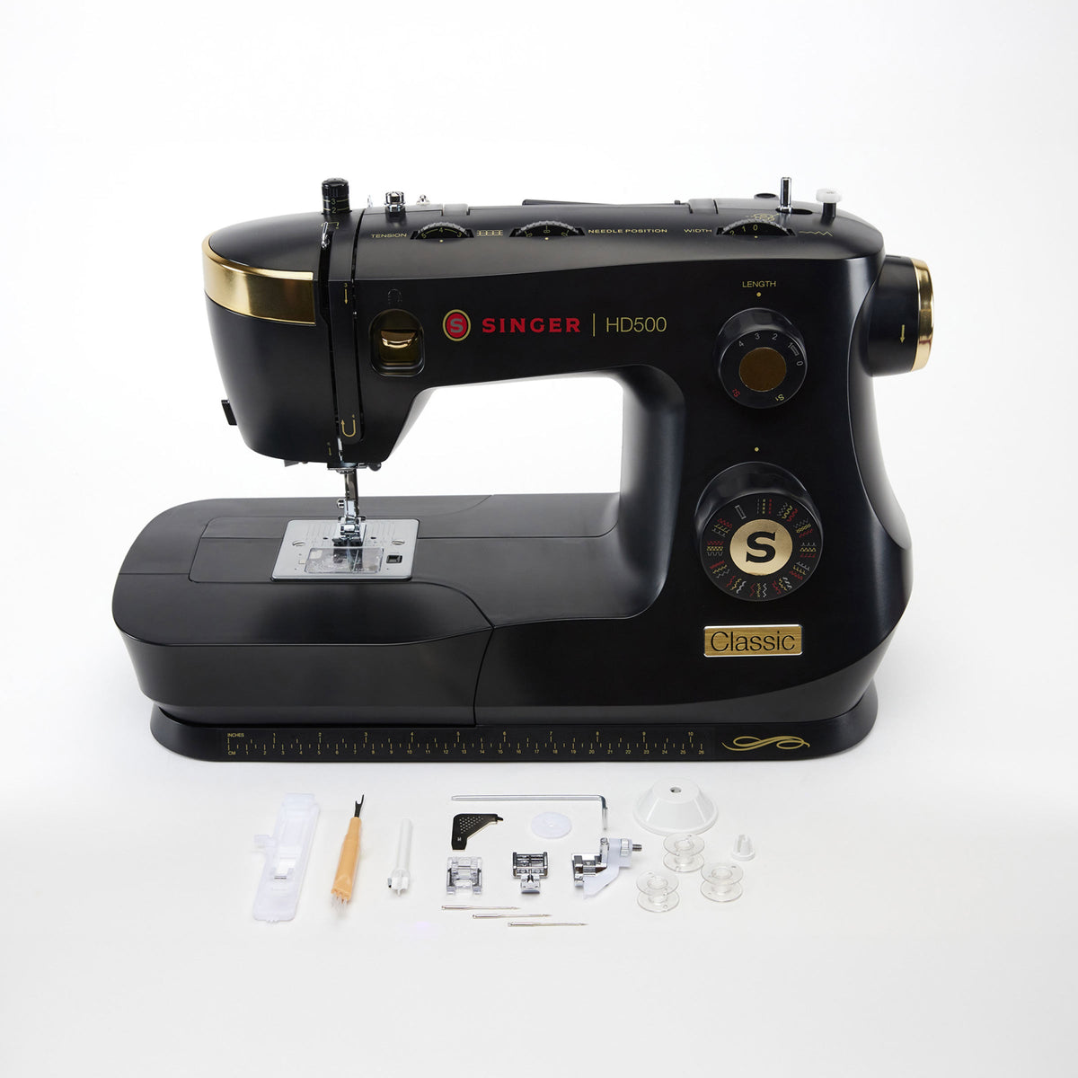 SINGER HD500 Classic Black Sewing Machine & Hard Carrying Case Bundle - official product image 4