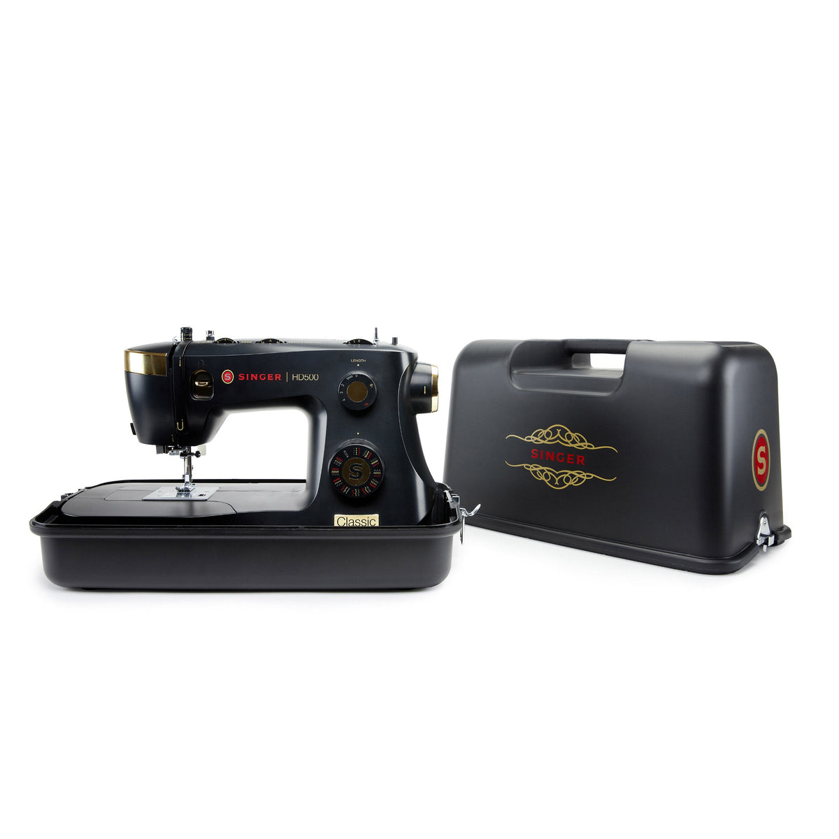 SINGER HD500 Classic Black Sewing Machine & Hard Carrying Case Bundle - official product image 2