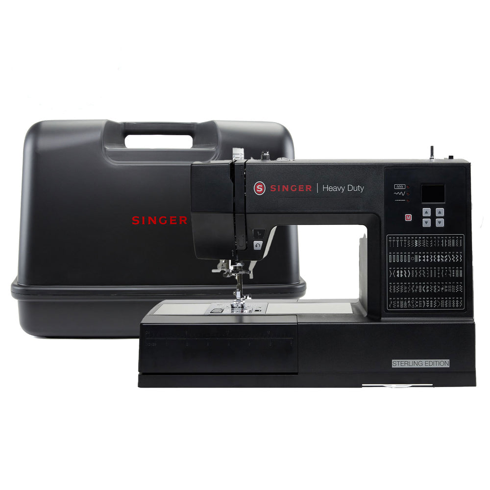 SINGER Heavy Duty 6600C Sterling Computerized Sewing Machine & Black Hard Case Bundle - official product image 1