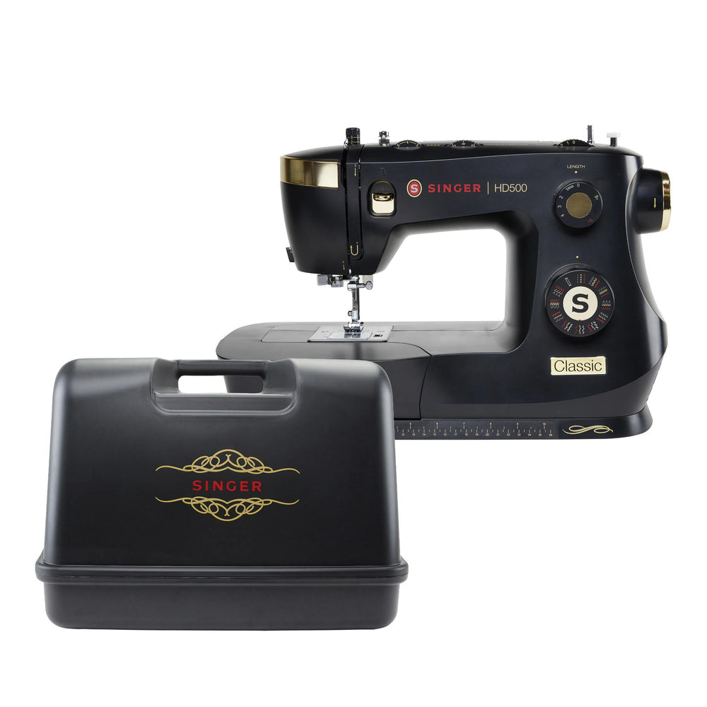 SINGER HD500 Classic Black Sewing Machine & Hard Carrying Case Bundle - official product image 1