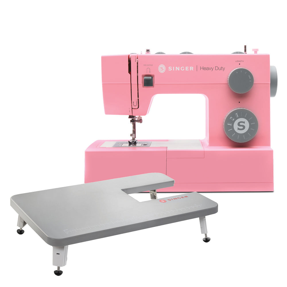 SINGER Heavy Duty 4411 Pink Sewing Machine & Extension Table Bundle - official product image 1