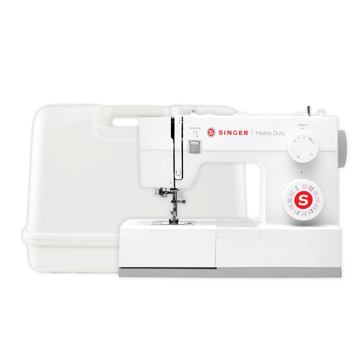 SINGER Heavy Duty 4452 White Sewing Machine & Hard Case Bundle - official product image 1