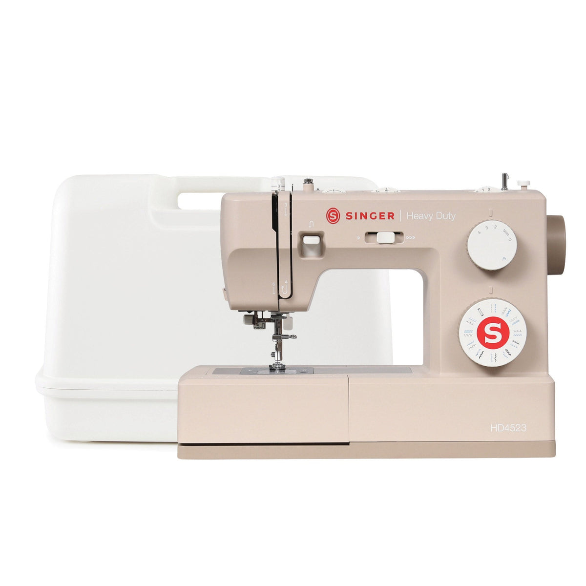 SINGER Heavy Duty 4523 Next Evolution Beige Sewing Machine & Hard Case Bundle - official product image 1