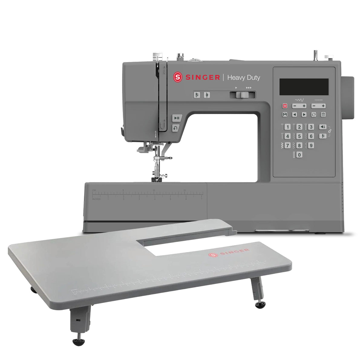 SINGER Heavy Duty 6700C Computerized Sewing Machine & Extension Table Bundle - official product image 1