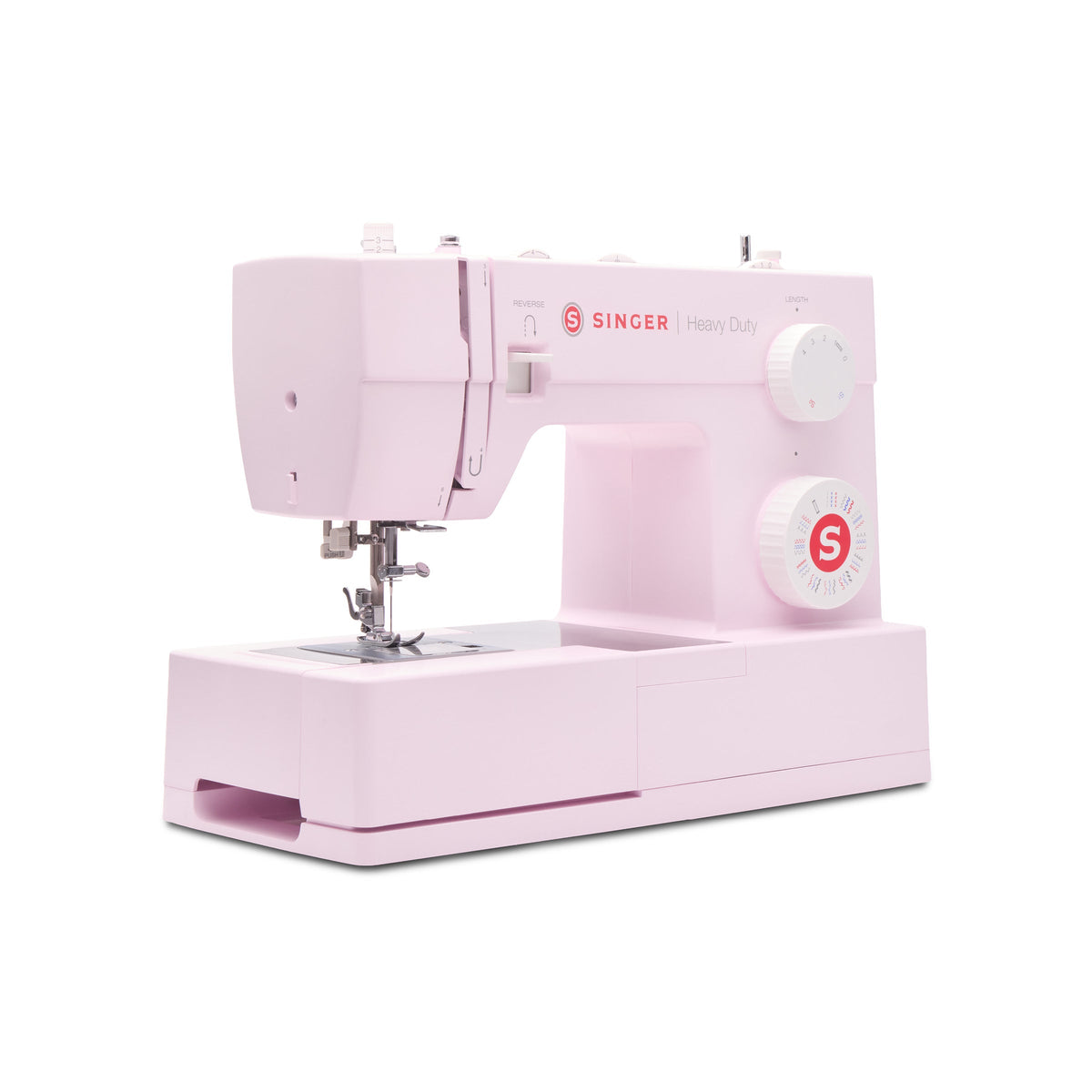 SINGER Heavy Duty 4452 Rosewater Pink Sewing Machine & Extension Table Bundle - official product image 4