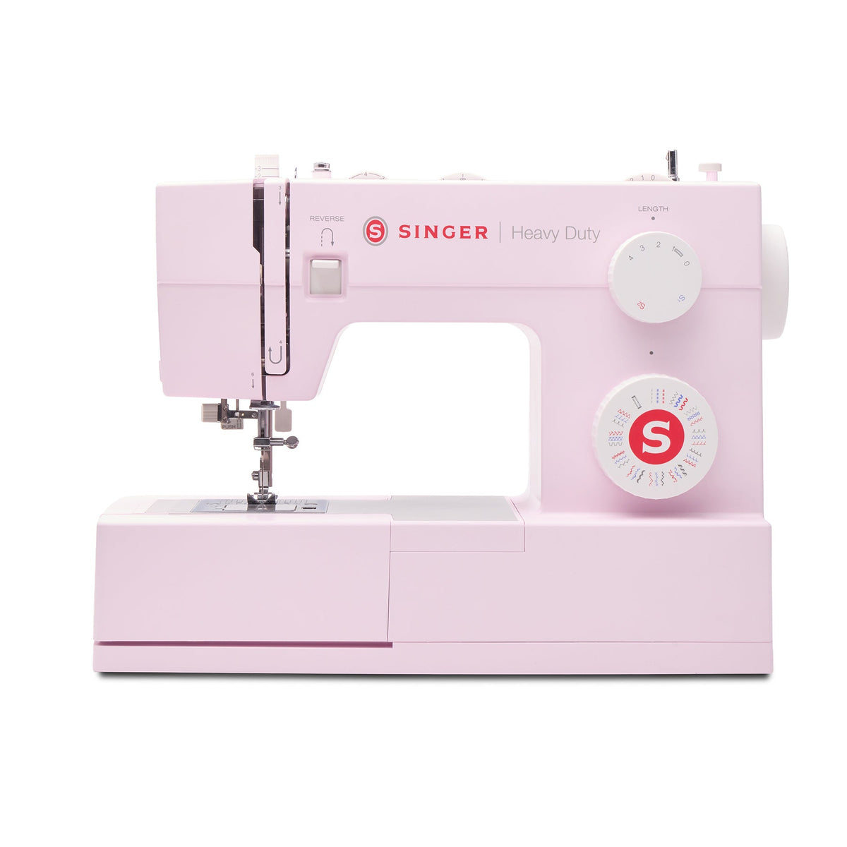 SINGER Heavy Duty 4452 Rosewater Pink Sewing Machine & Extension Table Bundle - official product image 3