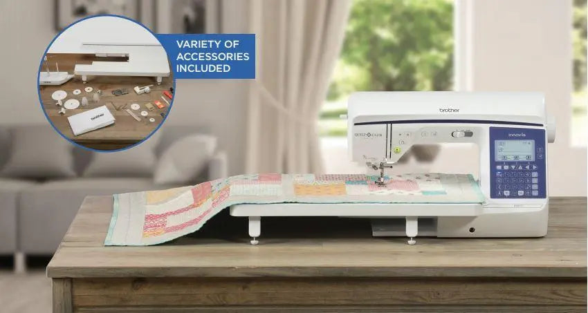 Brother Quilt Club BQ950S Sewing and Quilting Machine pre-order detail image using BQ950 predecessor photography
