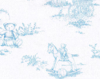 2782 Teddy Bear Toile/Blue