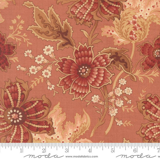 French General Le Jardin Rouge Primvere Clay Moda 36150-12 floral cotton fabric