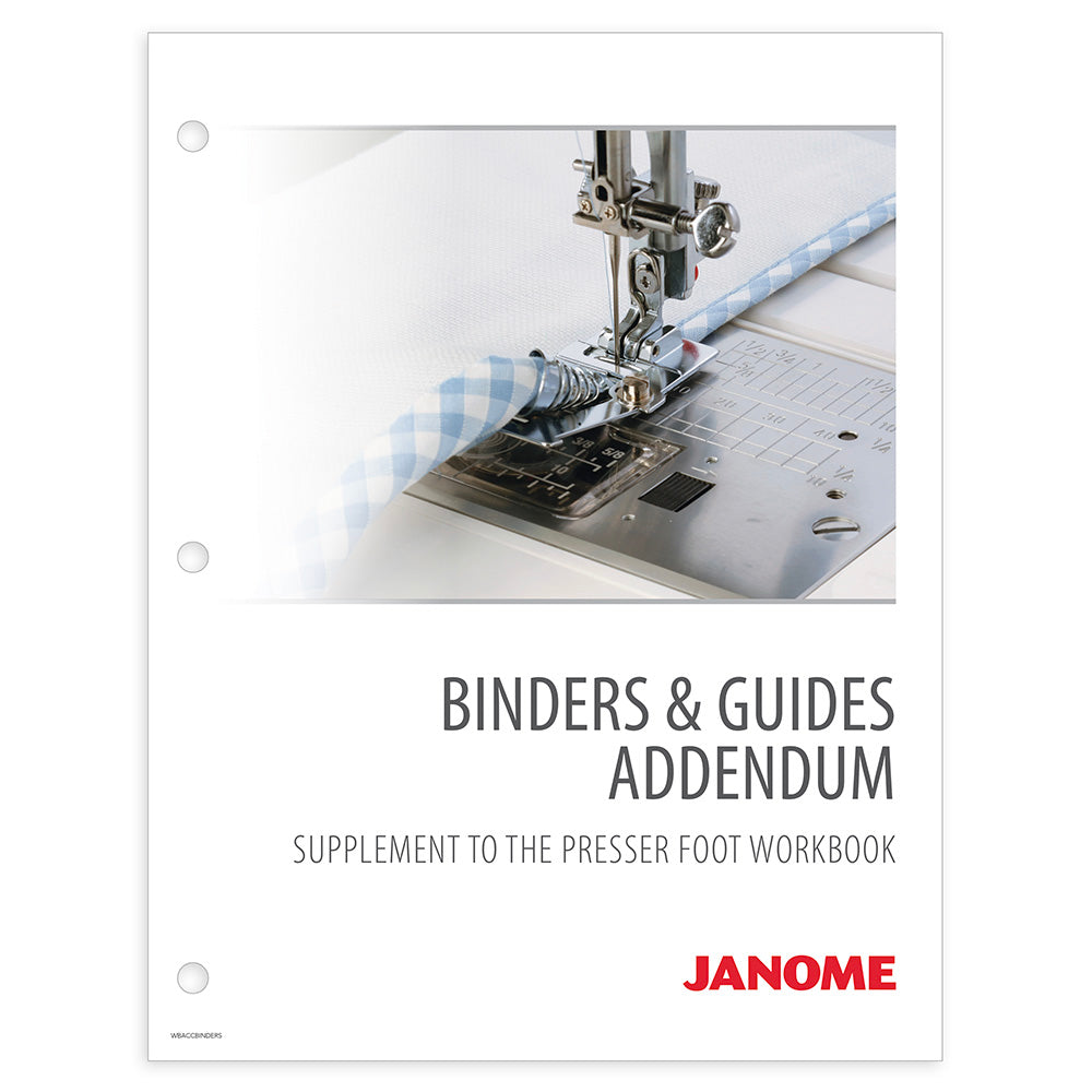 Janome Presser Foot Workbook Binders and Guides Addendum