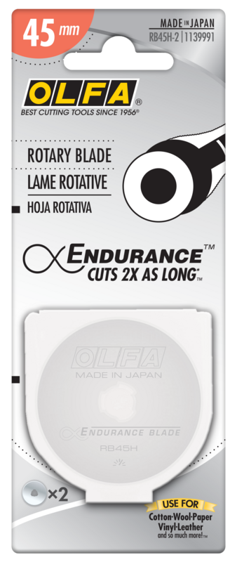 OLFA RB45H-2 Endurance 45mm Rotary Blades – 2 Pack