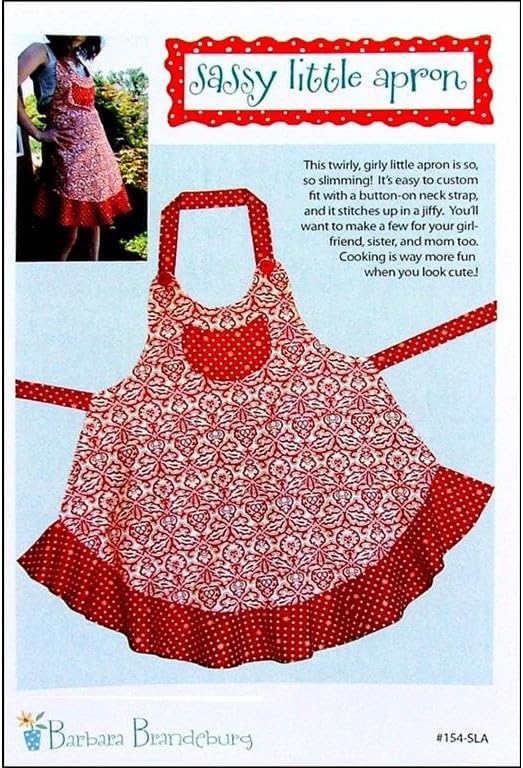 Cabbage Rose Sassy Little Apron paper sewing pattern 154SLA