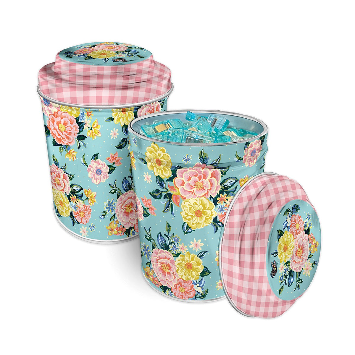 Riley Blake Designs Quilty Clips ST-50199, decorative tin with 100 clips