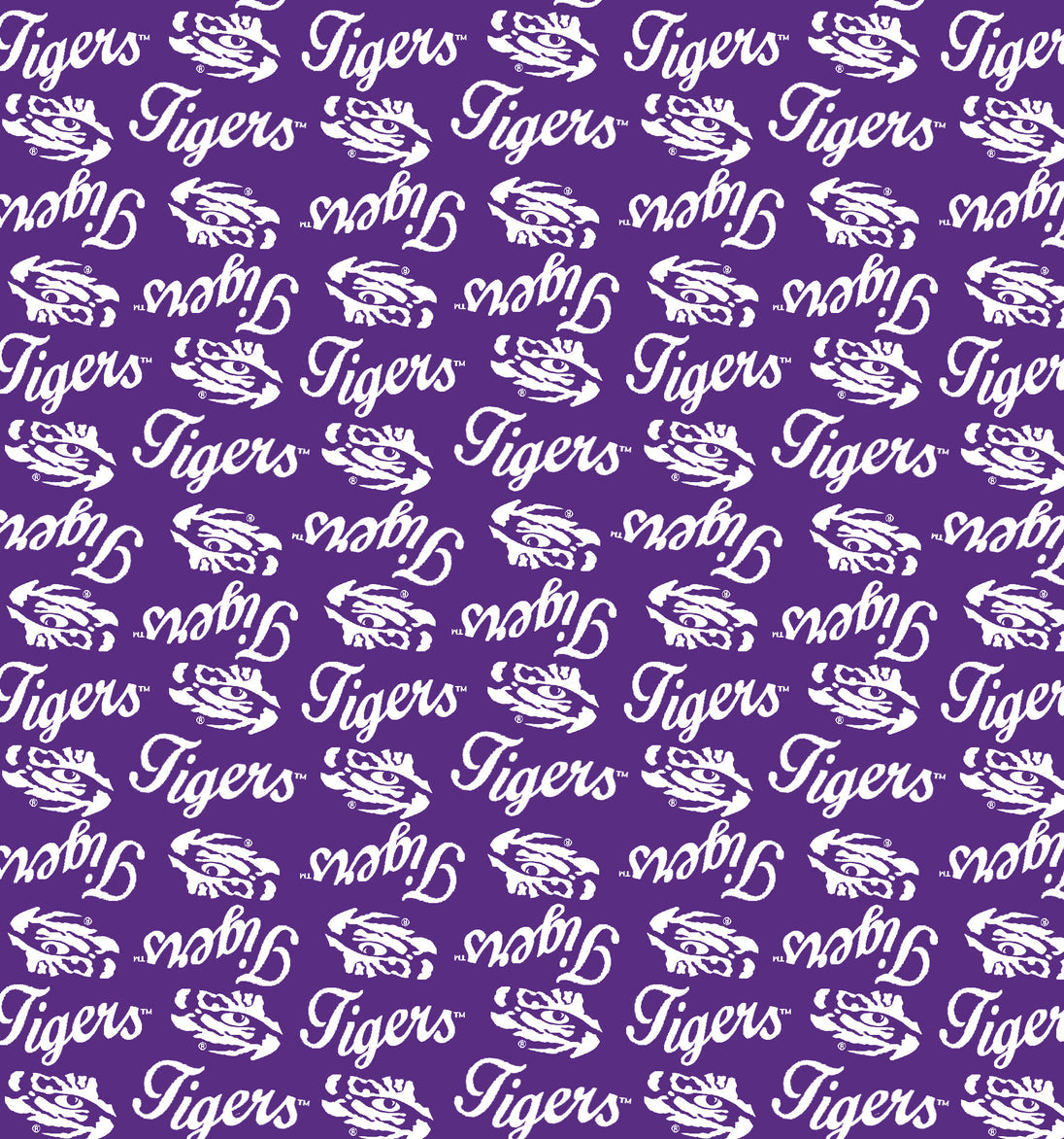 Sykel LSU 1390 Mini Packed Logo cotton fabric