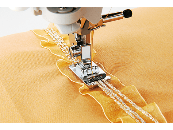Brother Presser Feet Brother SA110 7mm Cording Foot with 3 Cords or Decorative Threads.