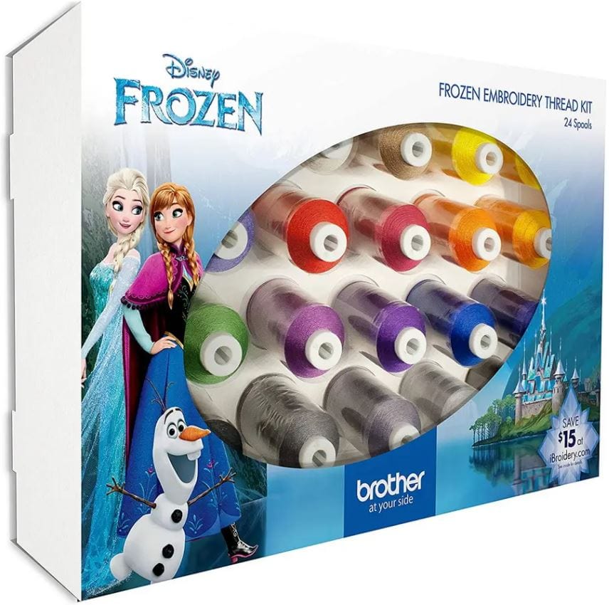 Brother ETPFROZ124 Disney Frozen Embroidery Thread 24 Pack, Multi