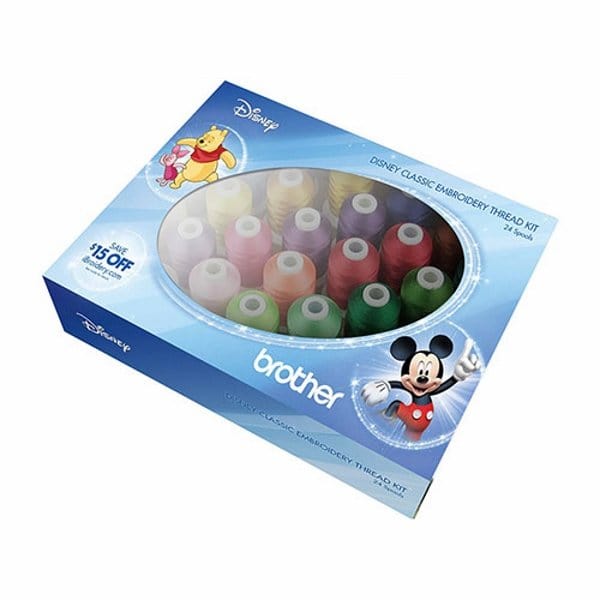 Brother Thread & Floss Brother Disney Classic Embroidery Thread Kit 1,100 yards 24 Spools