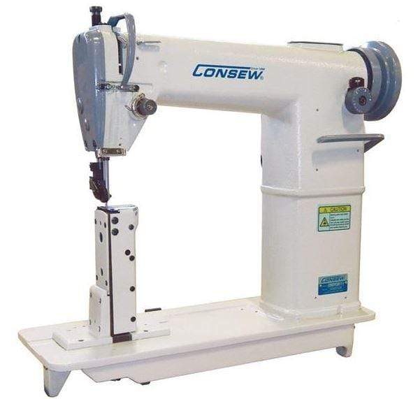 Consew Industrial Machines Consew 228R-11-1 High Speed, Post Bed, 1 Needle, Drop Feed, Lockstitch Industrial Sewing Machine With Table and Servo Motor