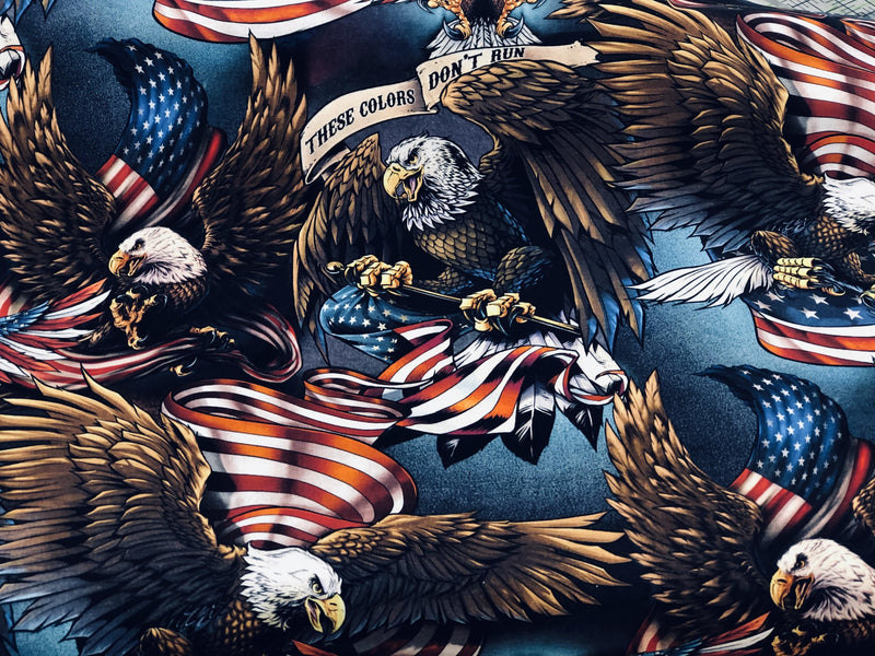 Fabric Finder Fabrics America Flag and Eagle Fabric- Cotton