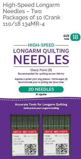 Handi Quilter Quilting Accessories Handi Quilter High-Speed Longarm Needles – Two Packages of 10 (Crank 110/18 134MR-4.0)