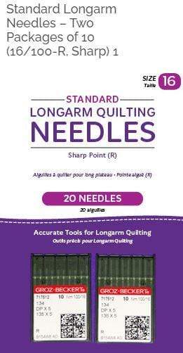 Handi Quilter Quilting Accessories Handi Quilter Standard Longarm Needles – Two Packages of 10 (16/100-R, Sharp)