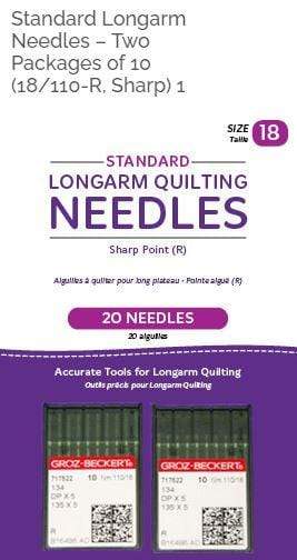 Handi Quilter Quilting Accessories Standard Longarm Needles – Two Packages of 10 (18/110-R, Sharp)