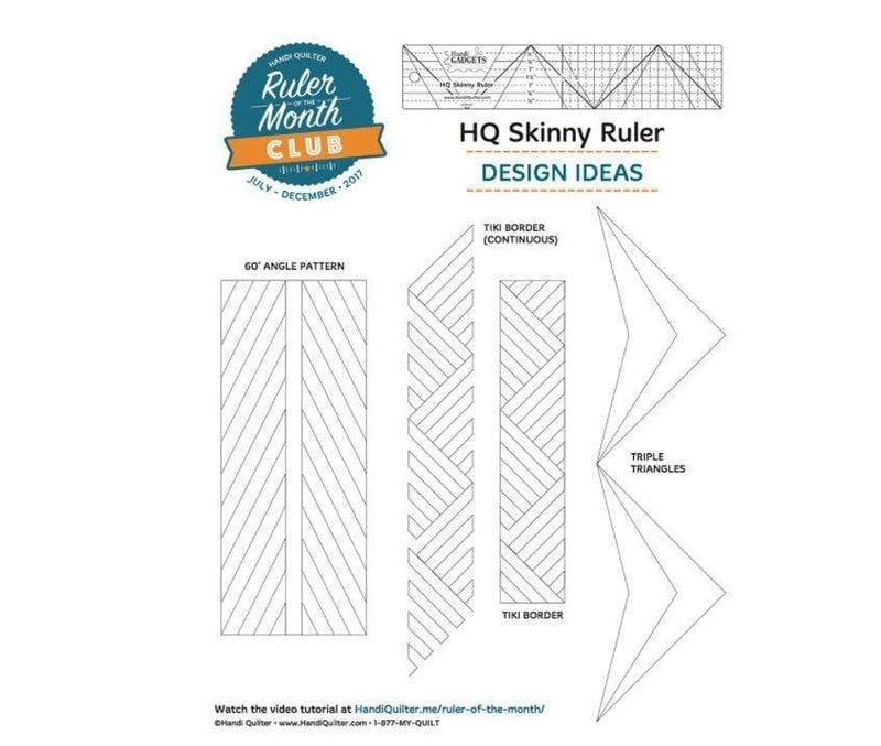 Handi Quilter quilting rulers Handi Quilter HQ Skinny Ruler 2 inch x 10 inch