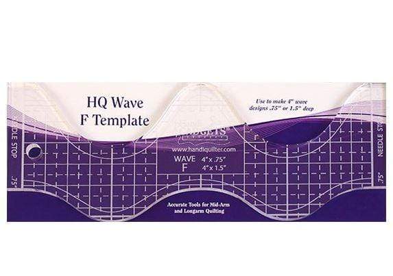 Handi Quilter quilting rulers Handi Quilter HQ Wave F Template 4 inch