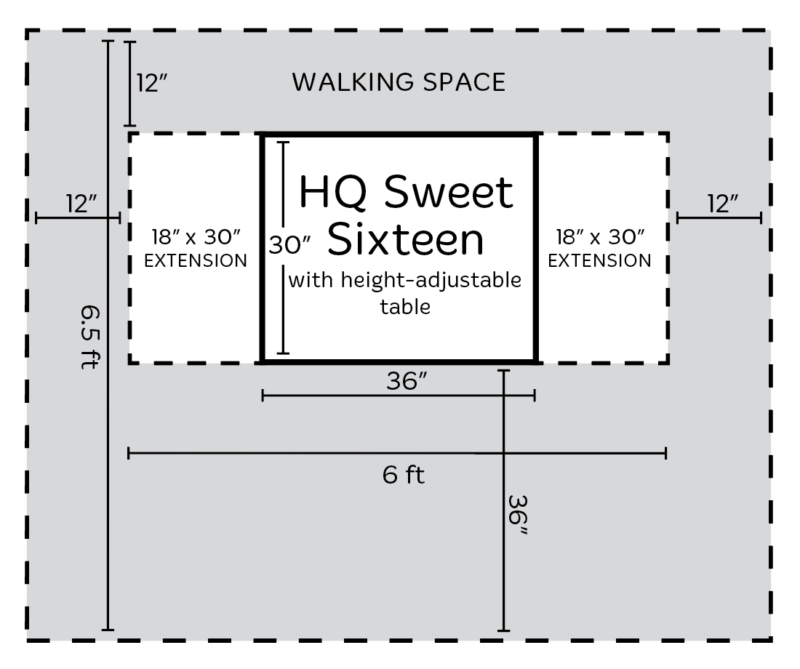 Handi Quilter Sewing Machines Copy of HQ Sweet Sixteen Stationary with HQ InSight Table with HQ InSight Stitch Regulation
