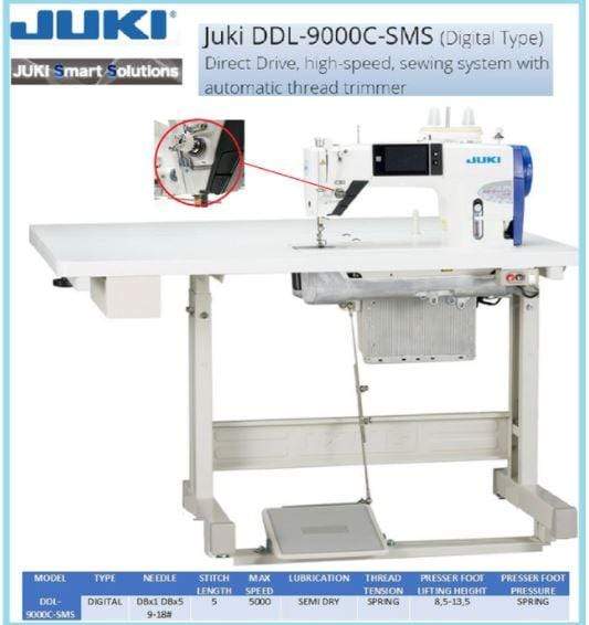 Juki Industrial Machines Juki DDL-9000C Series Industrial Sewing Machines with Table and Motor - DDL-9000C-SMS or DDL-9000C-FMS