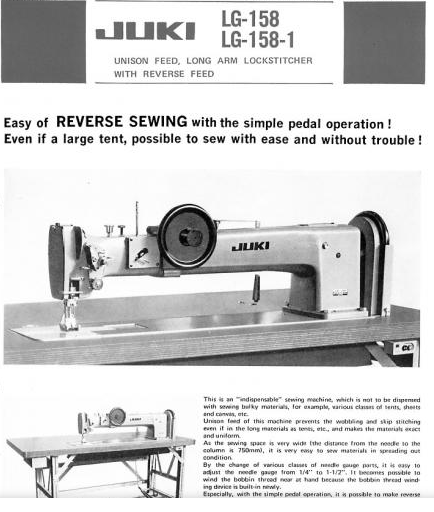 Juki Longarm Machines Juki LG-158-2 Double Needle 30" LongArm Walking Foot Sewing Machine, Std. Gauge, Servo Motor & Stand, 10mm SL, 7/8" Lift, LG Bobbin, 100 214x1 Needles