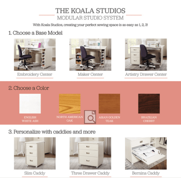 Koala Cabinets and Tables Koala Studios Height Adjustable- Creative Center (Limited Time- Free 4 XL Storage Boxes for Threads)